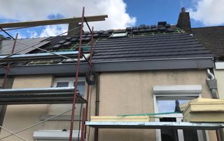 chantier de toiture à Jodoigne