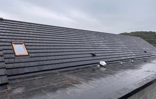 toiture en ardoises avec fenêtre Velux